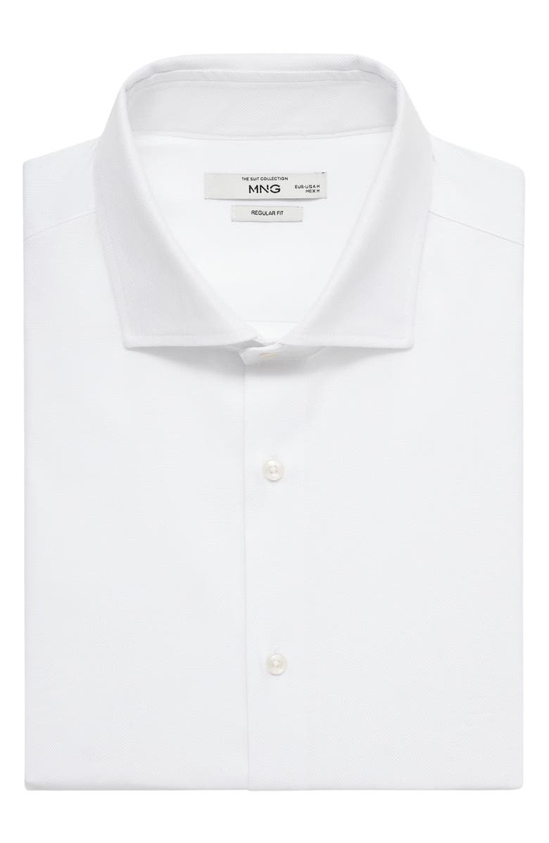 MANGO Slim Fit Cotton Suit Button-Up Shirt, Alternate, color, 