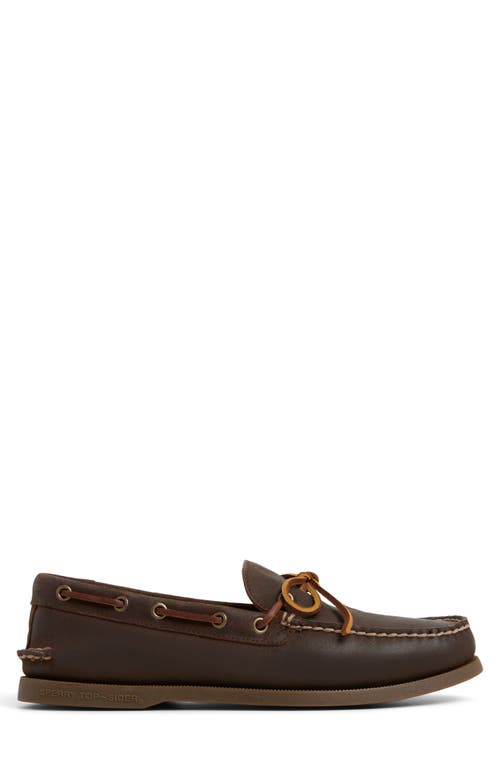 Sperry Authentic Original 1 Eye Boat Shoes Dark Brown In Brown