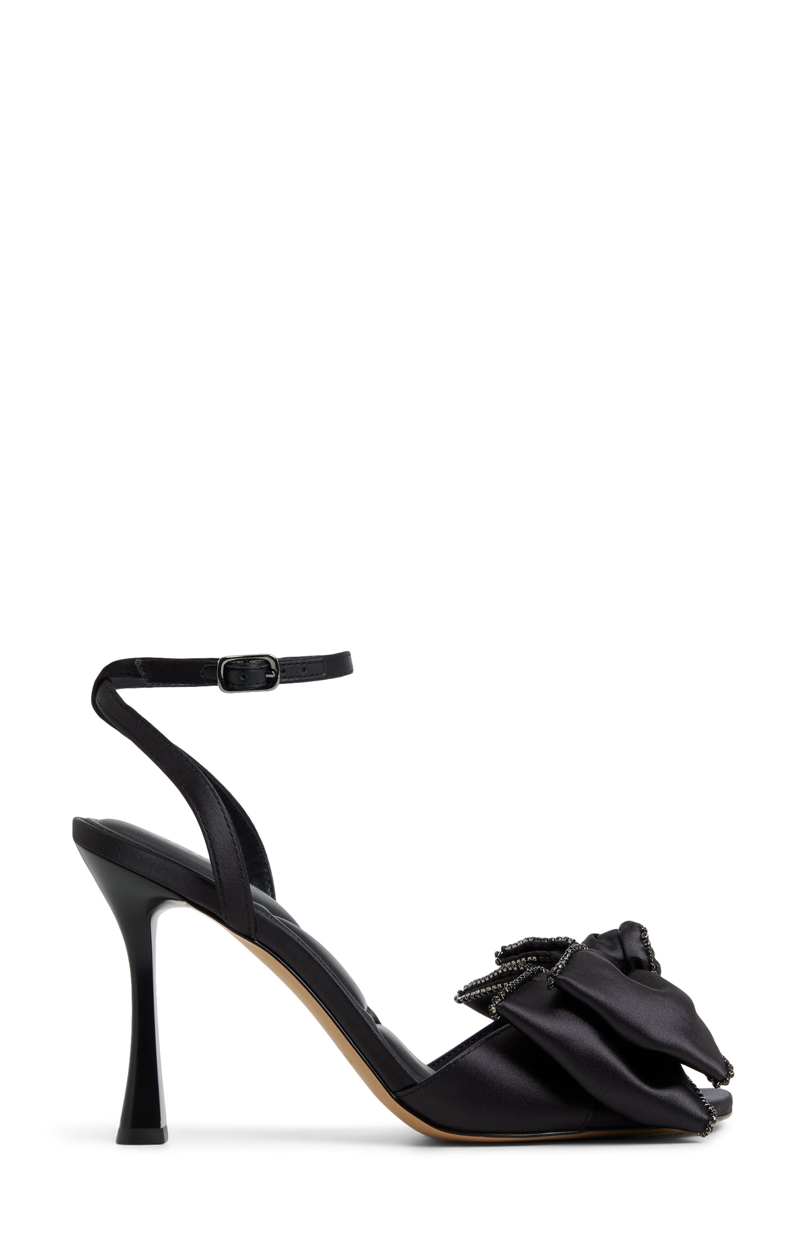 ALDO Tinsel Ankle Strap Sandal, Alternate, color, Black