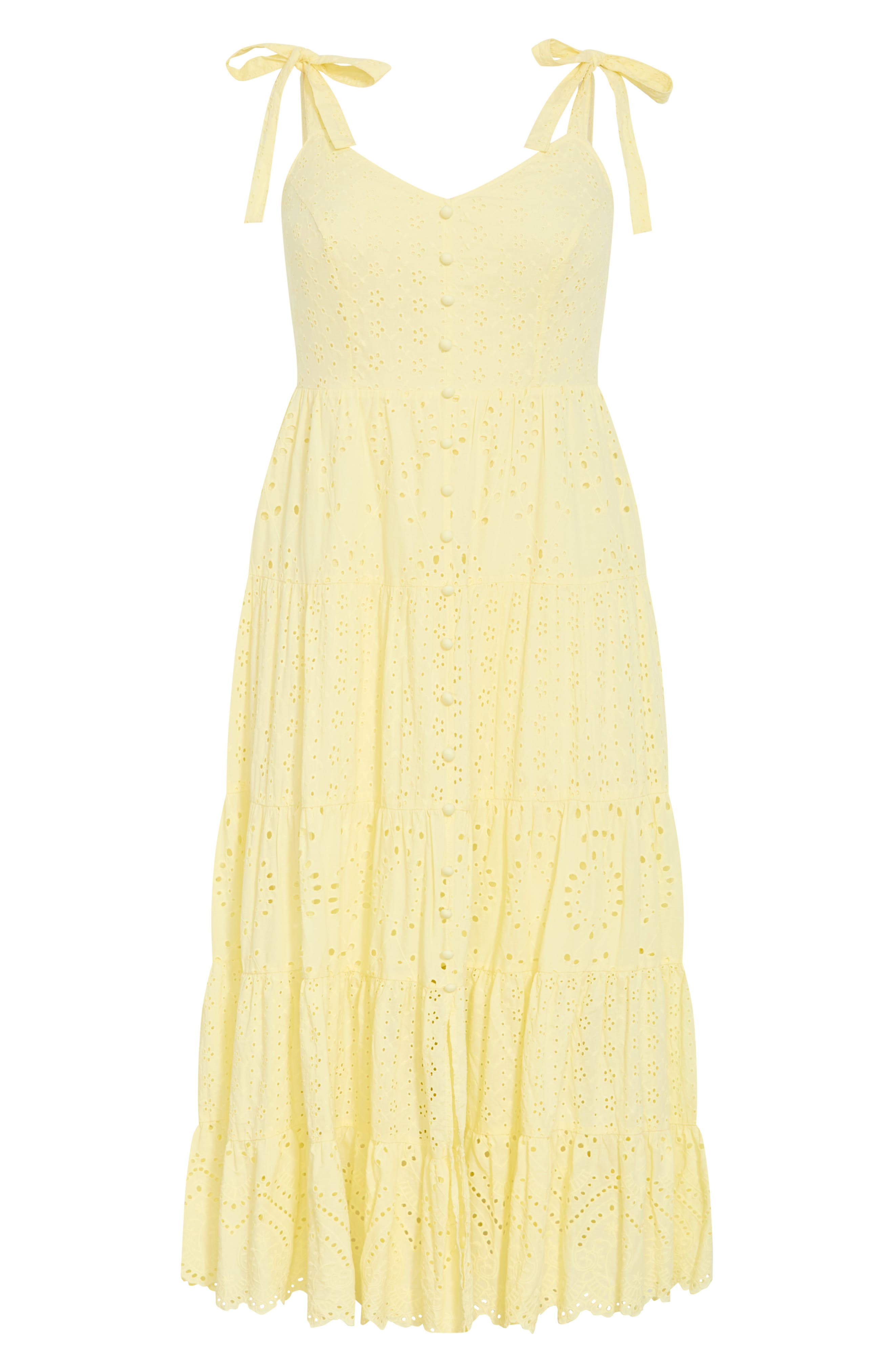City Chic Allegra Eyelet Lace Midi Sundress (Women) | Nordstrom