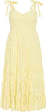 City Chic Allegra Eyelet Lace Midi Sundress