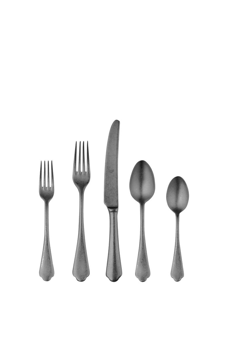 Mepra Dolce Vita Flatware Set - 20 Pieces, Main, color, Pewter Black Gold