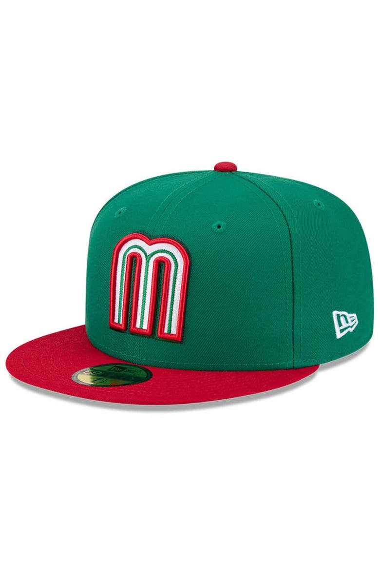 Men's New Era  Green/Red Mexico Baseball 2026 World Baseball Classic 59FIFTY Fitted Hat, Alternate, color, Green