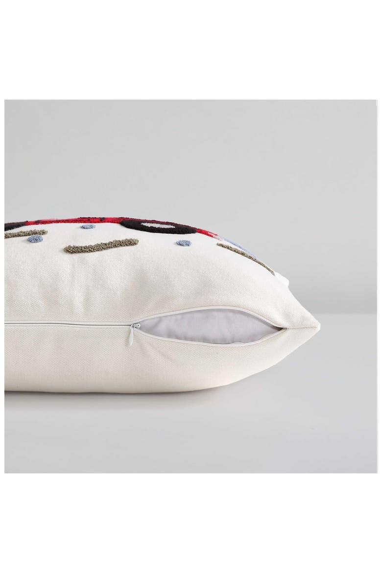 Holiday Truck Tree Cotton Decorative Pillow, Alternate, color, COCONUT/ BLUE/ RED