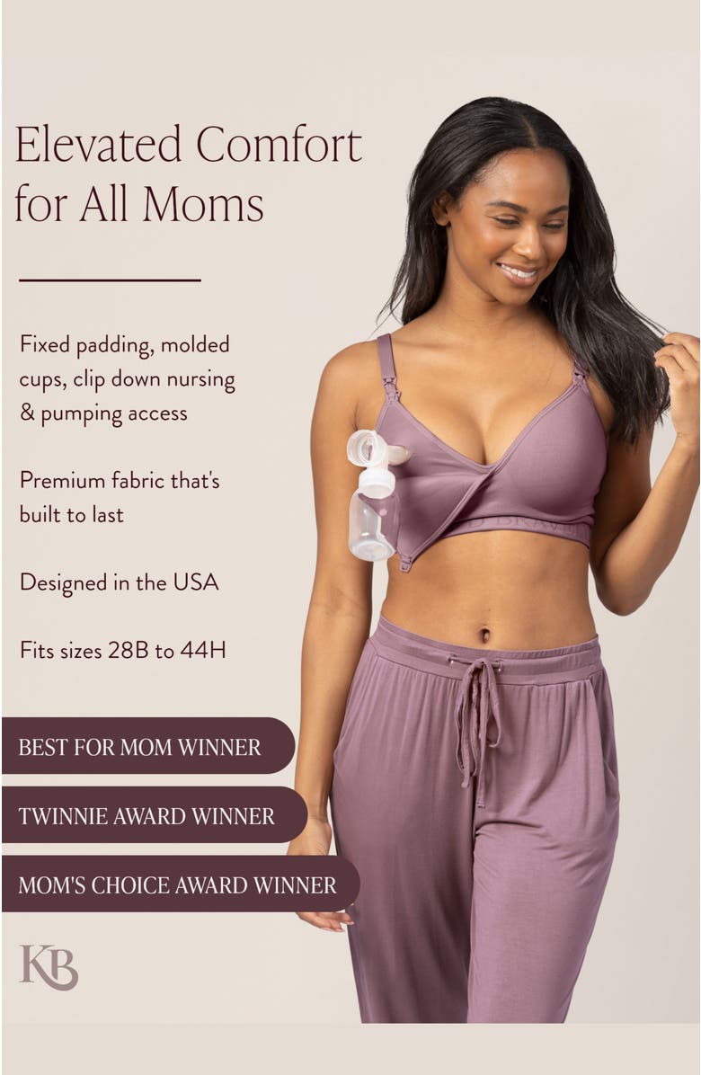 Kindred Bravely Busty Contour Hands-Free Pumping & Nursing Bra- Sizing Options Available in E-H Cup, Alternate, color, Twilight