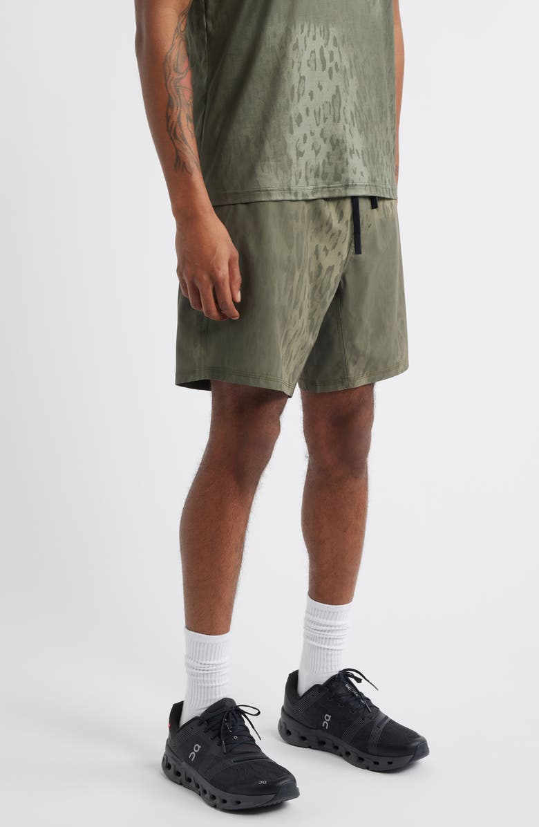 SANTO STUDIO Tempo Tech Shorts, Alternate, color, Cheetah Brown