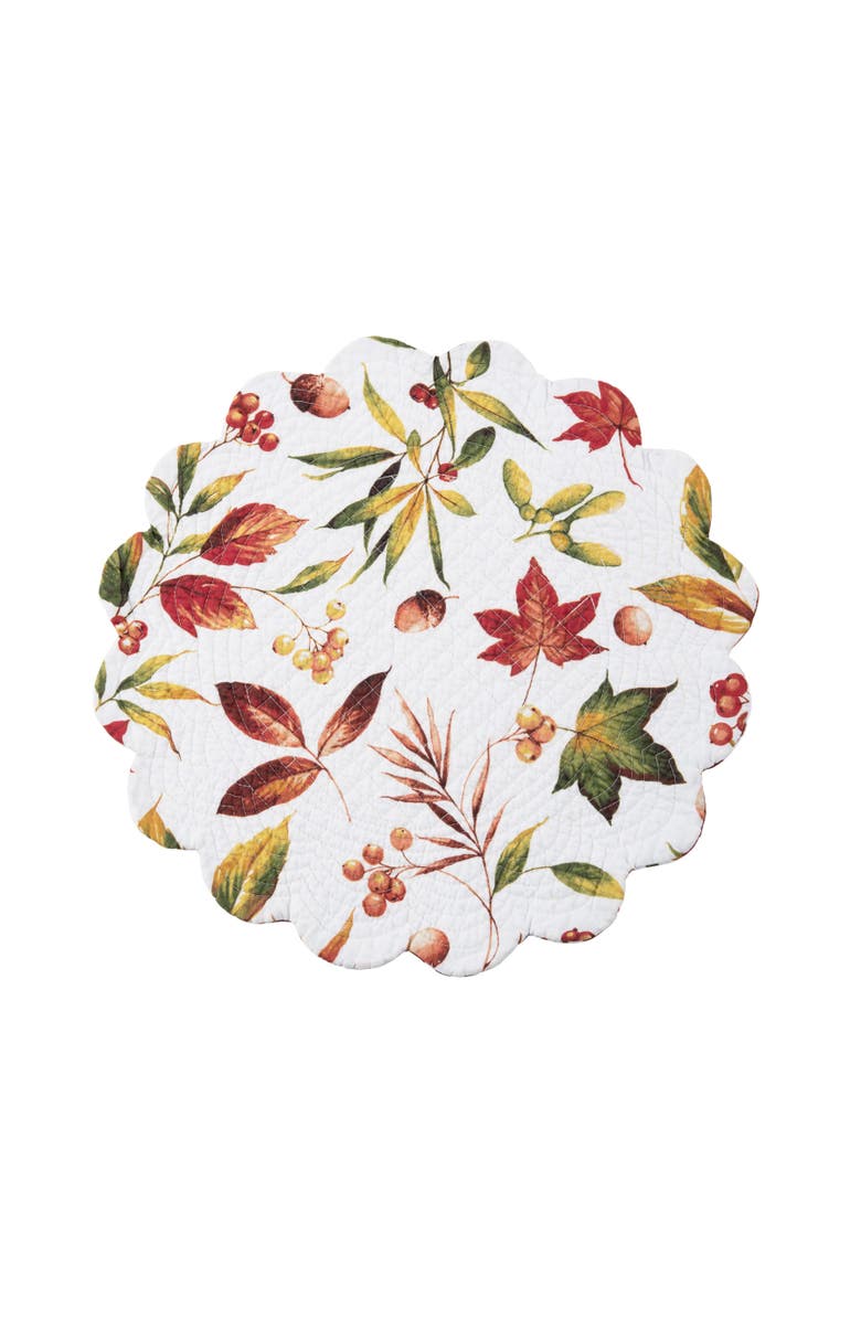 C&F Home Camilla Round Placemats Set of 6, 17", Alternate, color, Green