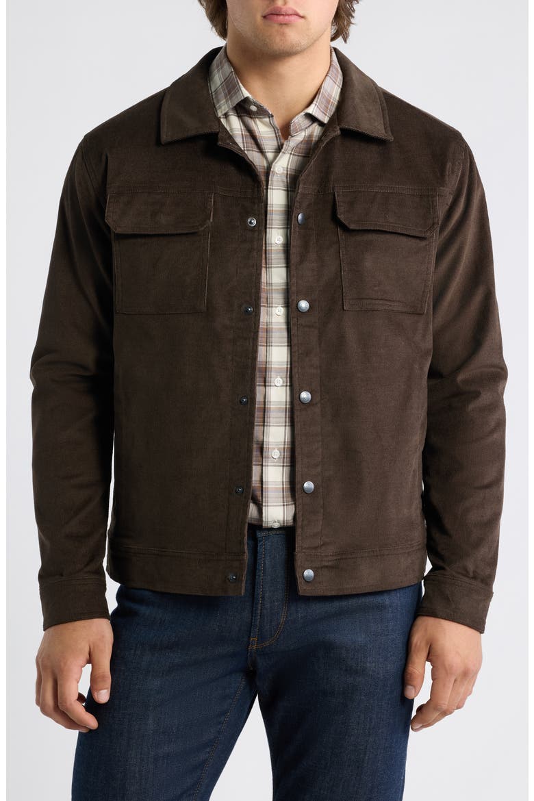 Camden Corduroy Trucker Jacket, Main, color, FRENCH PRESS