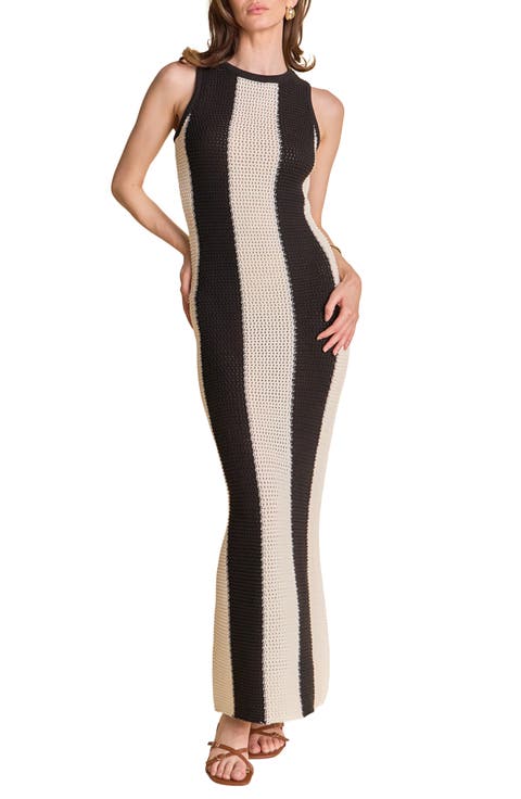 Vertical Stripe Maxi Dress