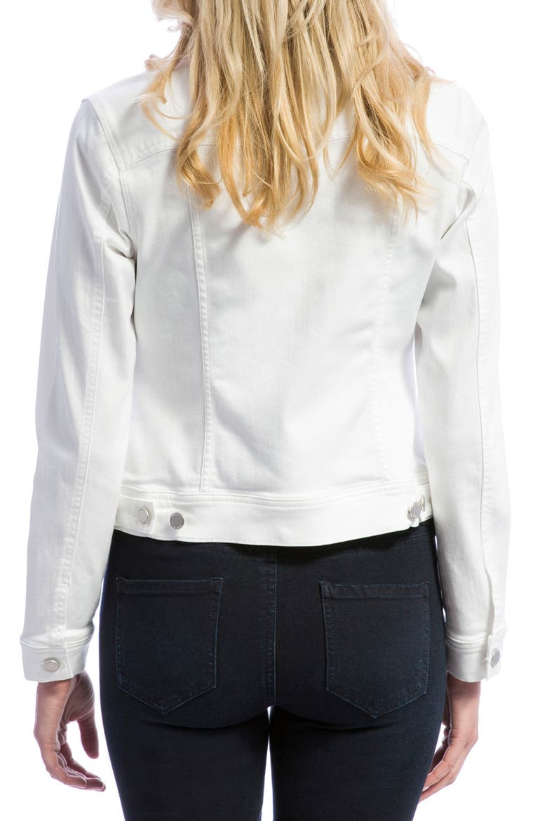 Liverpool Classic Denim Jacket, Alternate, color, BRIGHT WHITE