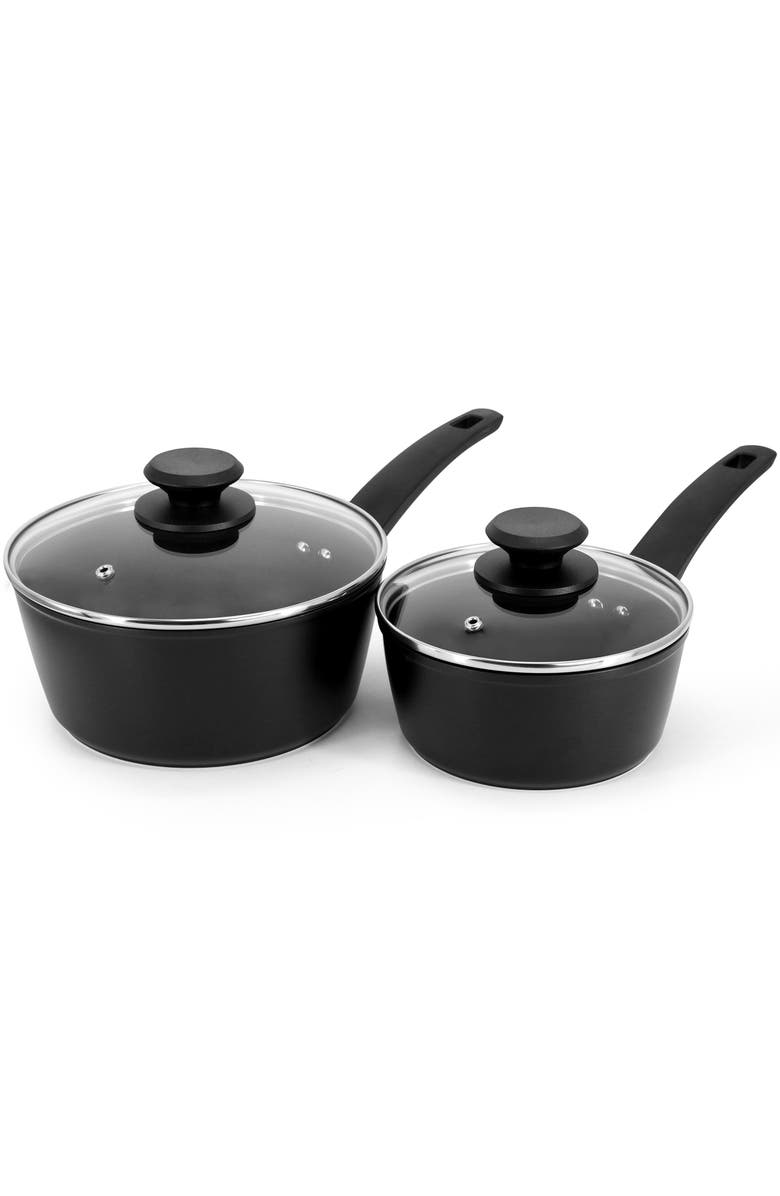 OSTER Connelly 7 Piece Textu Nonstick Aluminum Cookware Set, Alternate, color, Black