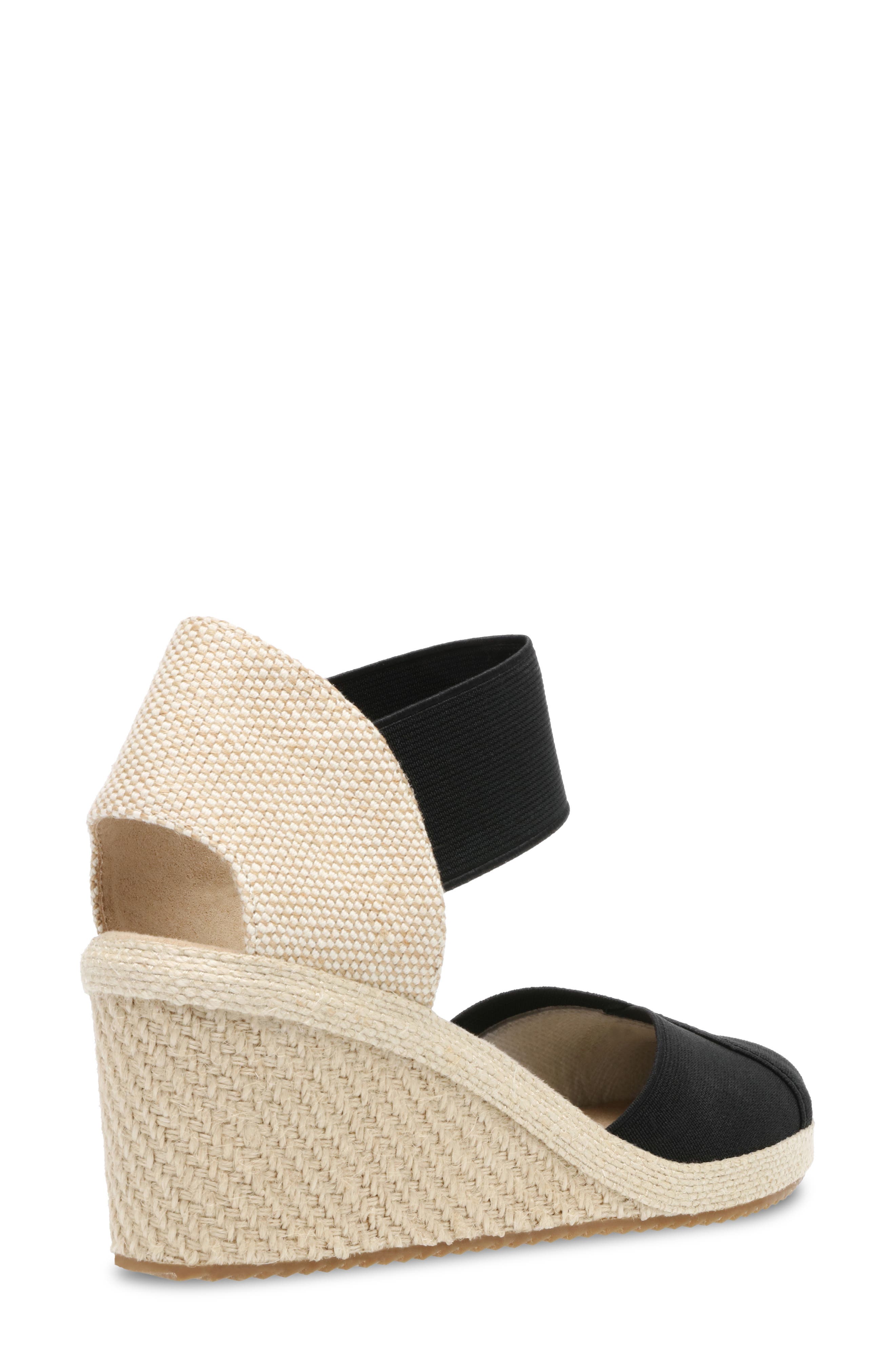 Anne Klein Zoey Wedge Sandal, Alternate, color, Black