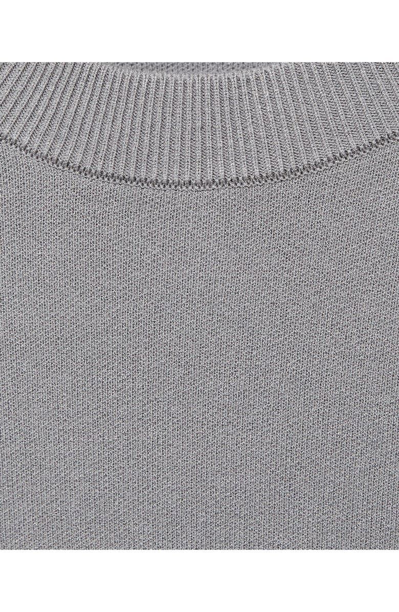 MANGO Regular Fit Crewneck Sweater, Alternate, color, Grey