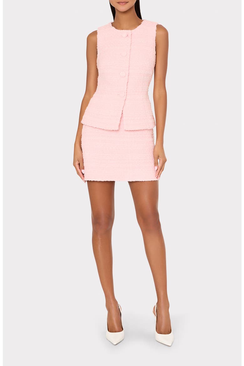 Briar Tweed Miniskirt, Main, color, BLUSH