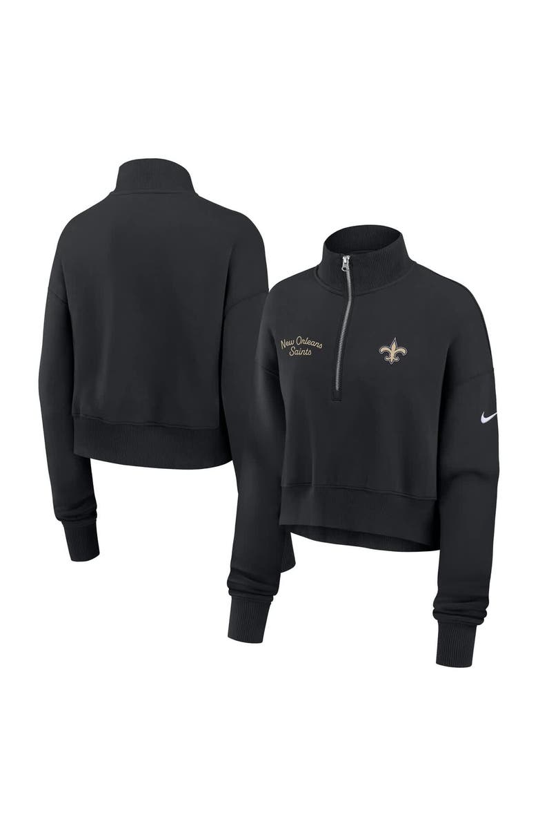 Nike Women's Nike Black New Orleans Saints Primetime Phoenix Half-Zip Sweatshirt, Alternate, color, Black