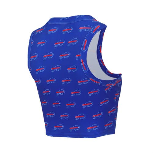 Concepts Sport Buffalo Bills Gauge Allover Print Cropped Tank Top & Shorts Sleep Set