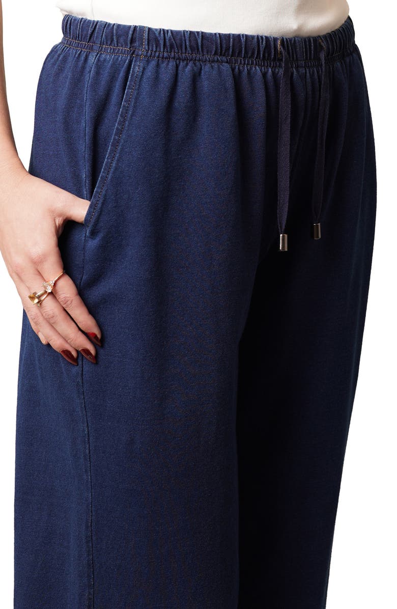CYRUS Drawstring Wide Leg Pants, Alternate, color, Dark Wash