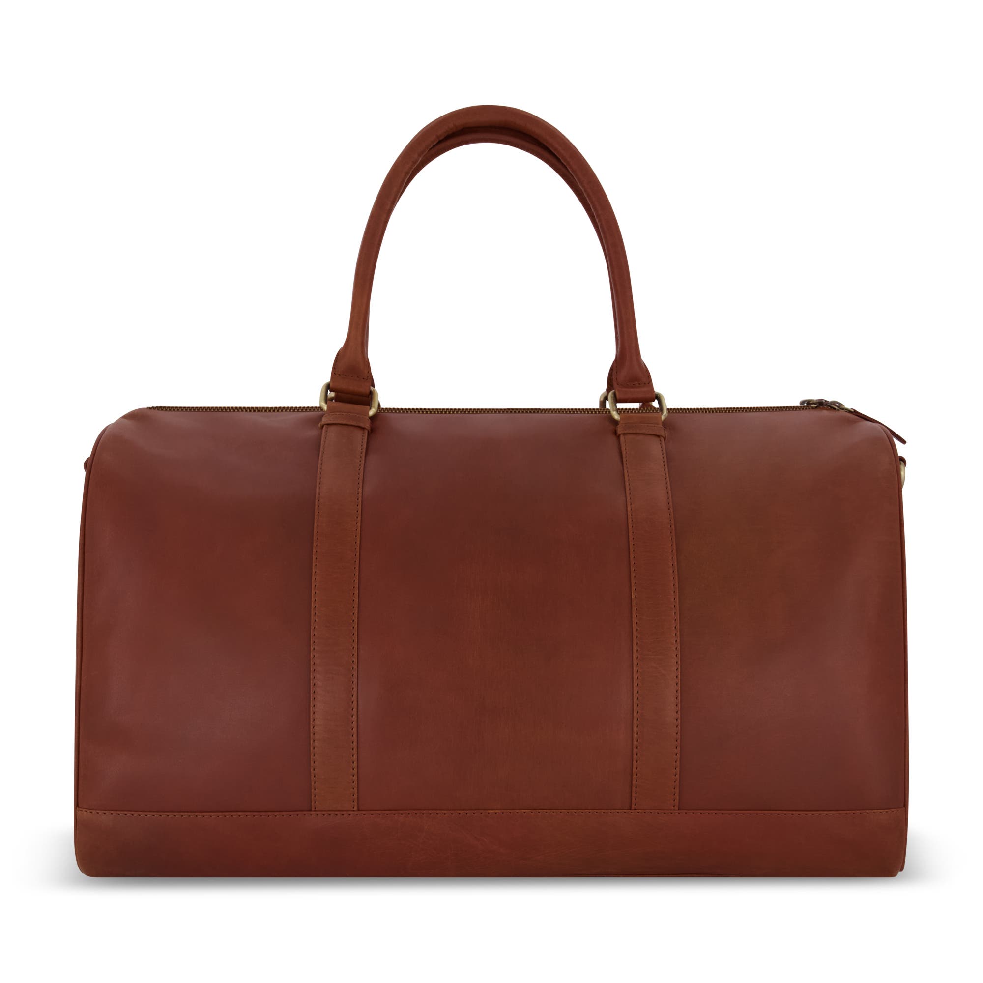 Yellowstone Genuine leather 21 inch duffle, with burnished gold detailing, Alternate, color, Brown