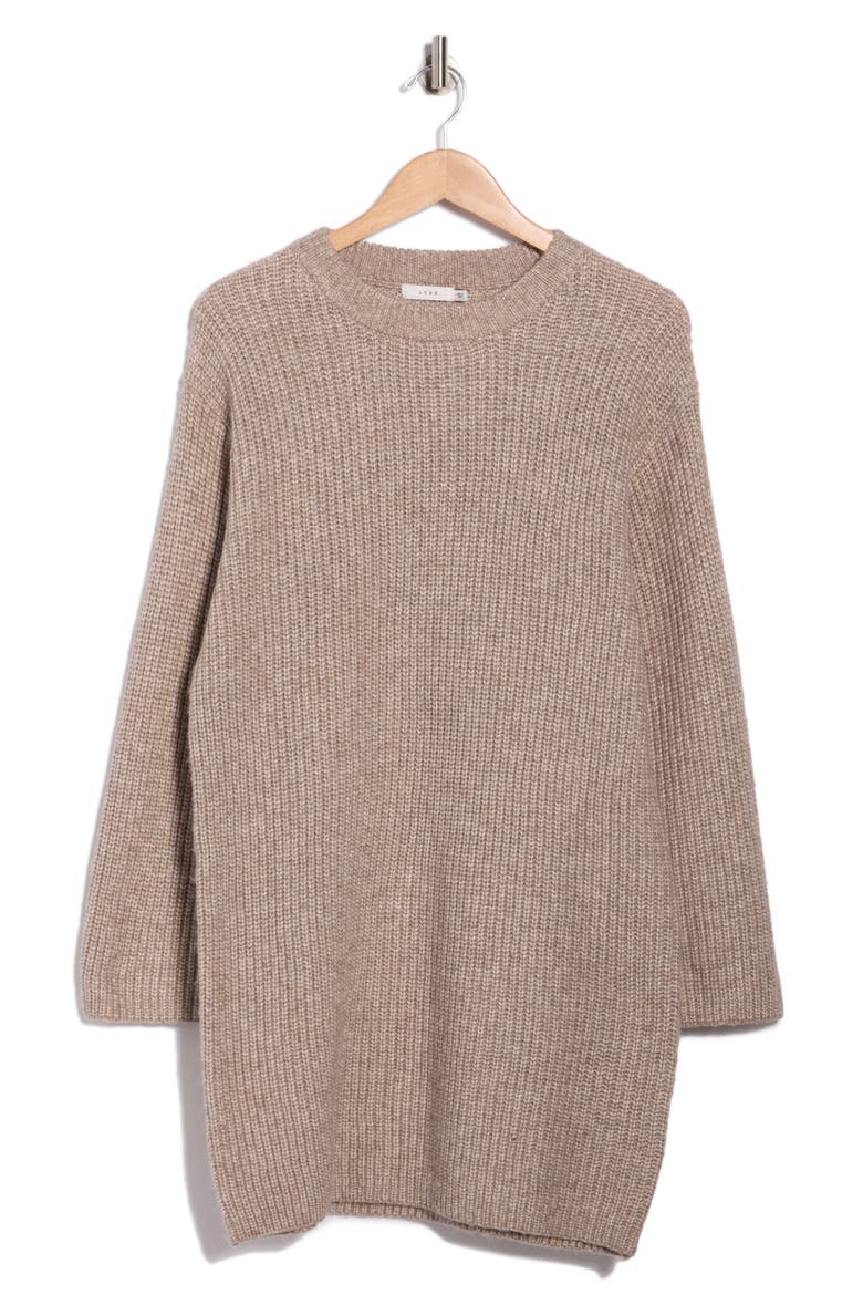 Long Sleeve Sweater Dress, Alternate, color, BROWN