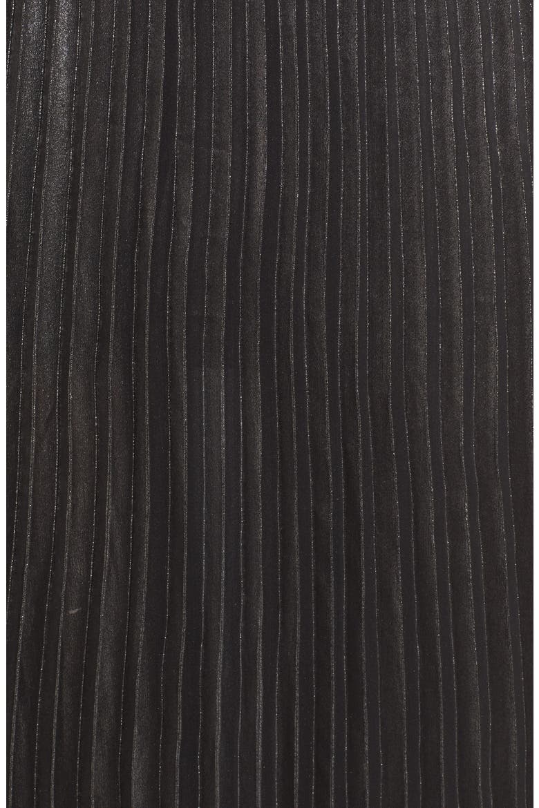 Metallic Pleated Skirt, Alternate, color, SILVER FOIL