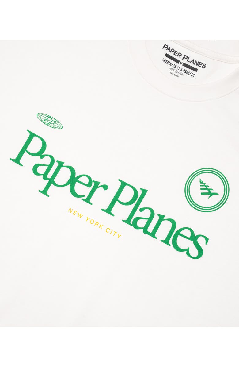 PAPER PLANES Soccer Stripe Cotton Graphic T-Shirt, Alternate, color, White