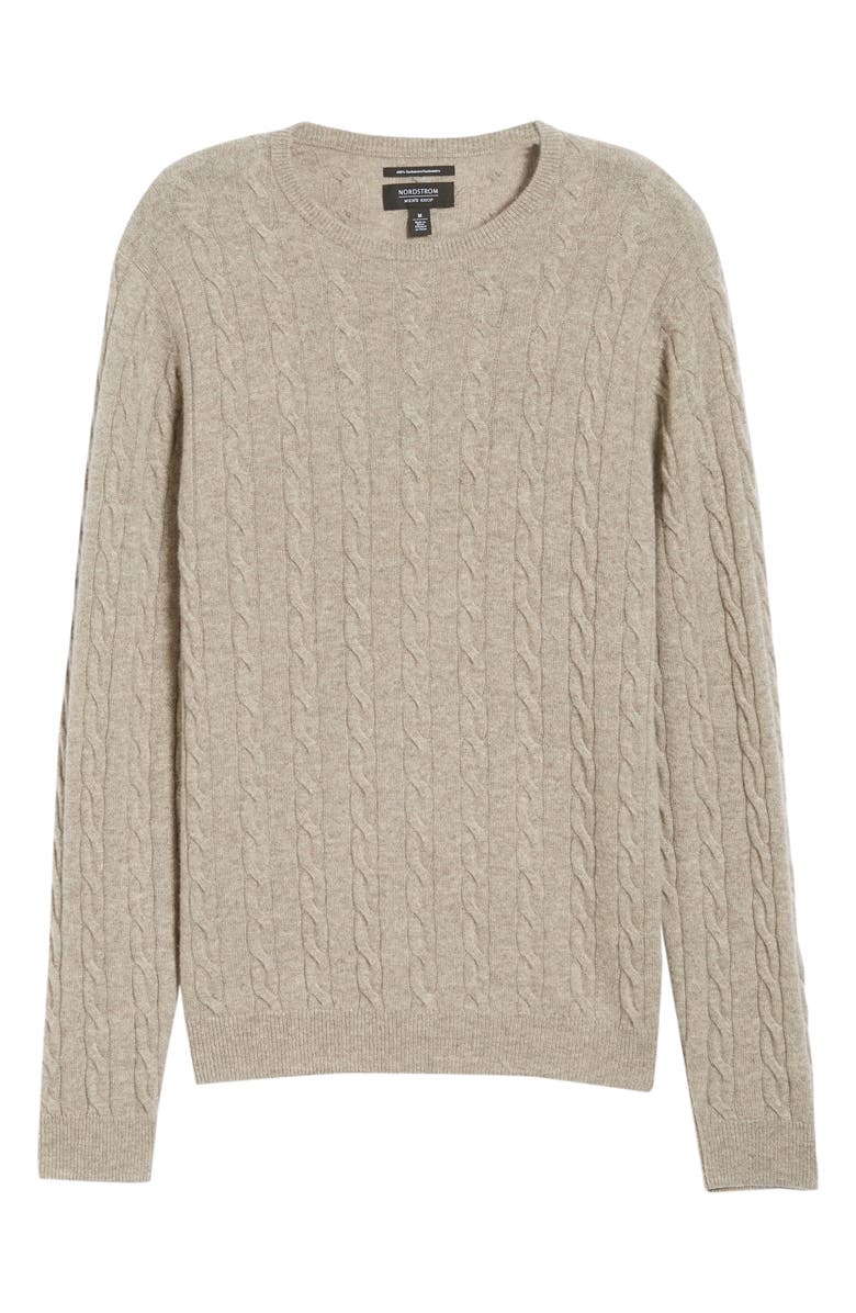NORDSTROM MEN'S SHOP Cashmere Cable Knit Sweater, Alternate, color,