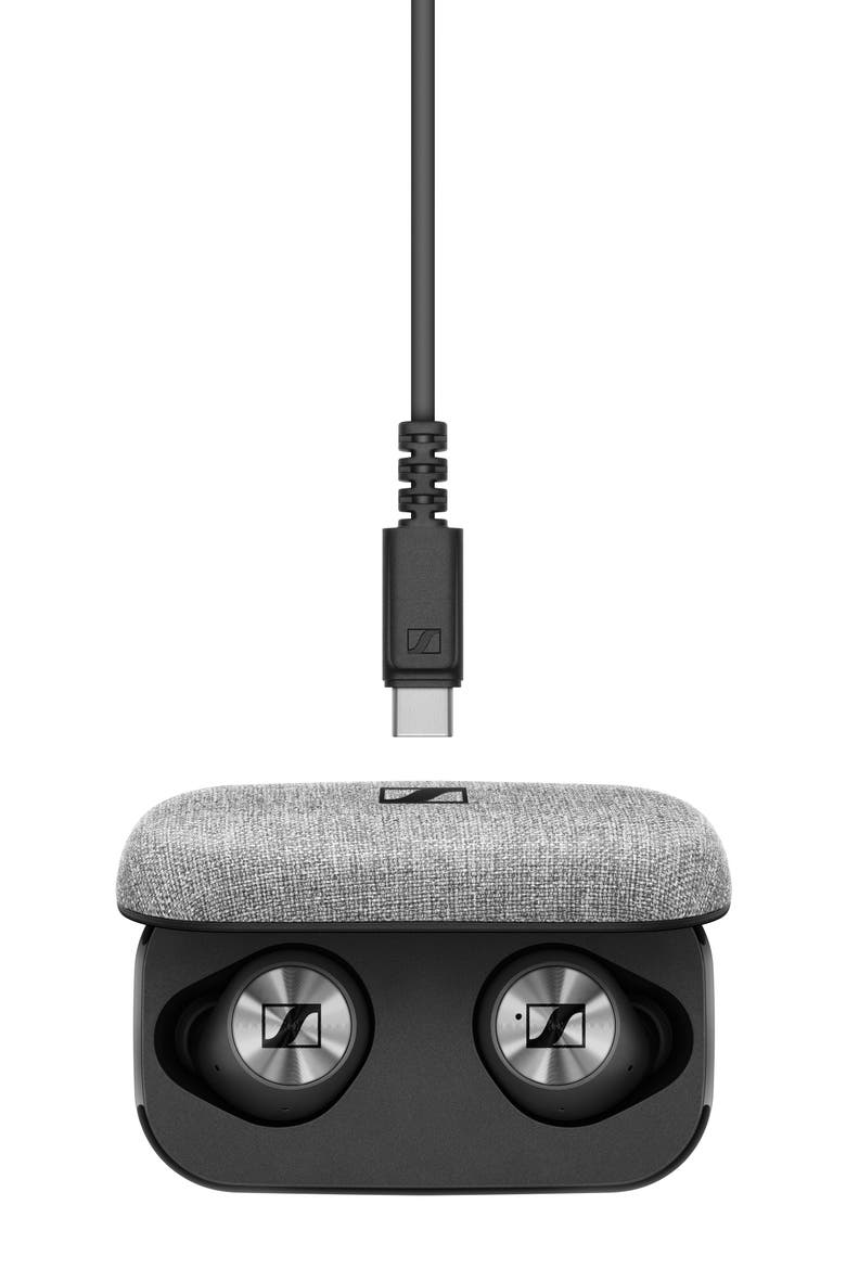 Momentum True Wireless Headphones, Alternate, color, BLACK/ SILVER