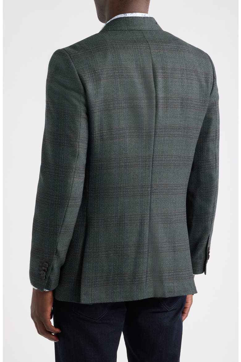 Townsend Plaid Wool Sport Coat, Alternate, color, DARK GREEN PLAID