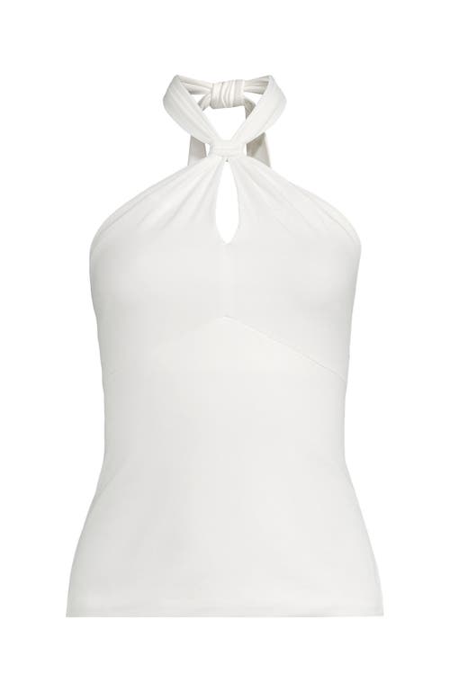 Lands' End Slender Twist Front Halter Top In White