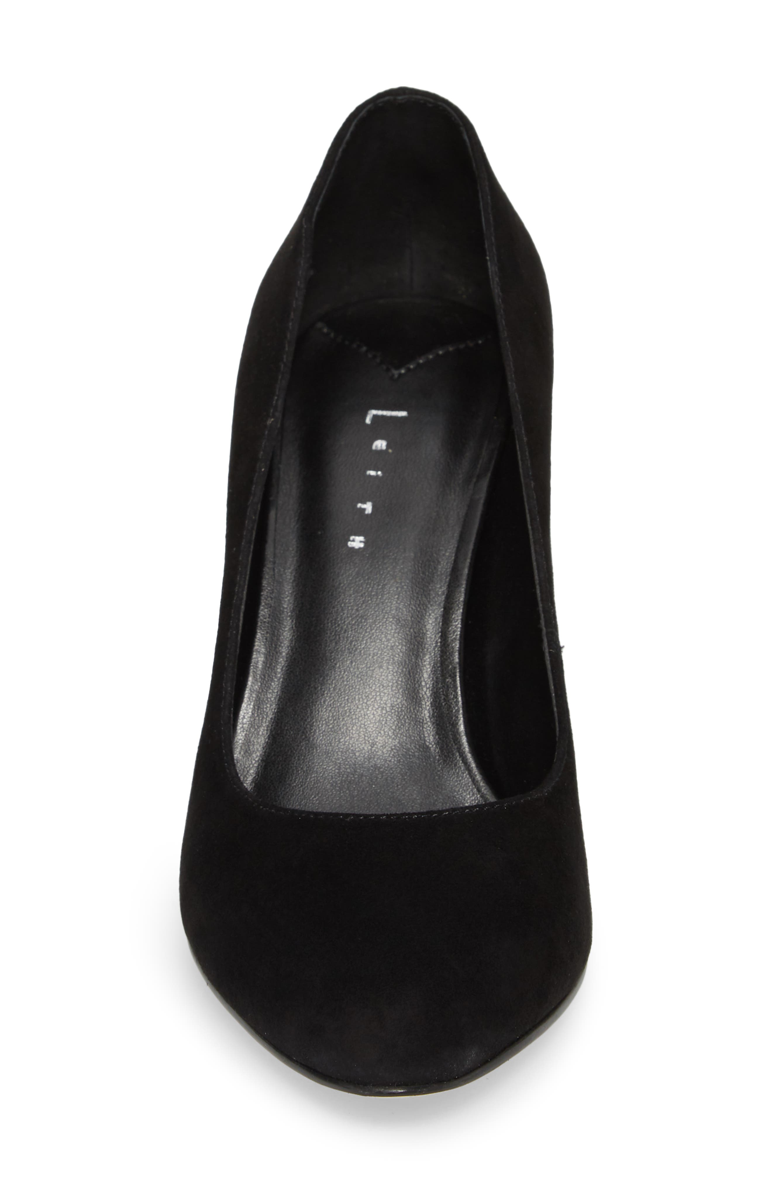 Nik Block Heel Pump, Alternate, color, BLACK SUEDE