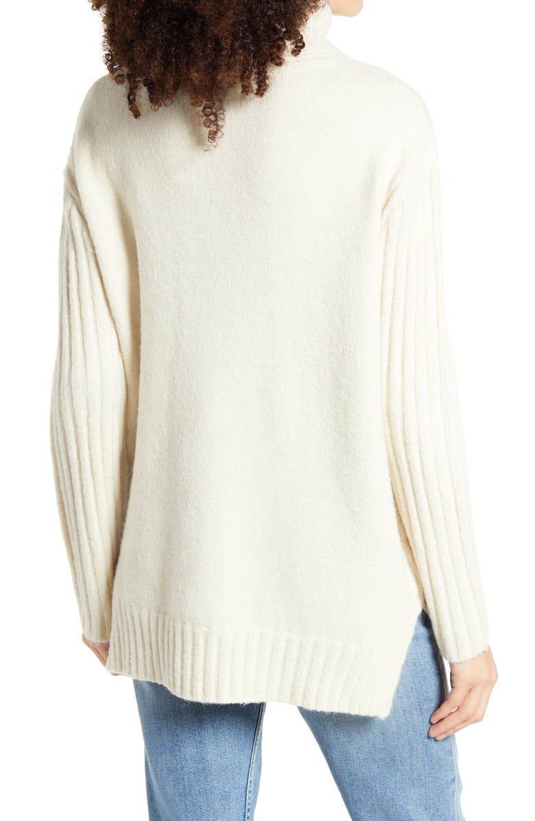 All in Favor Ribbed Turtleneck Sweater, Alternate, color,