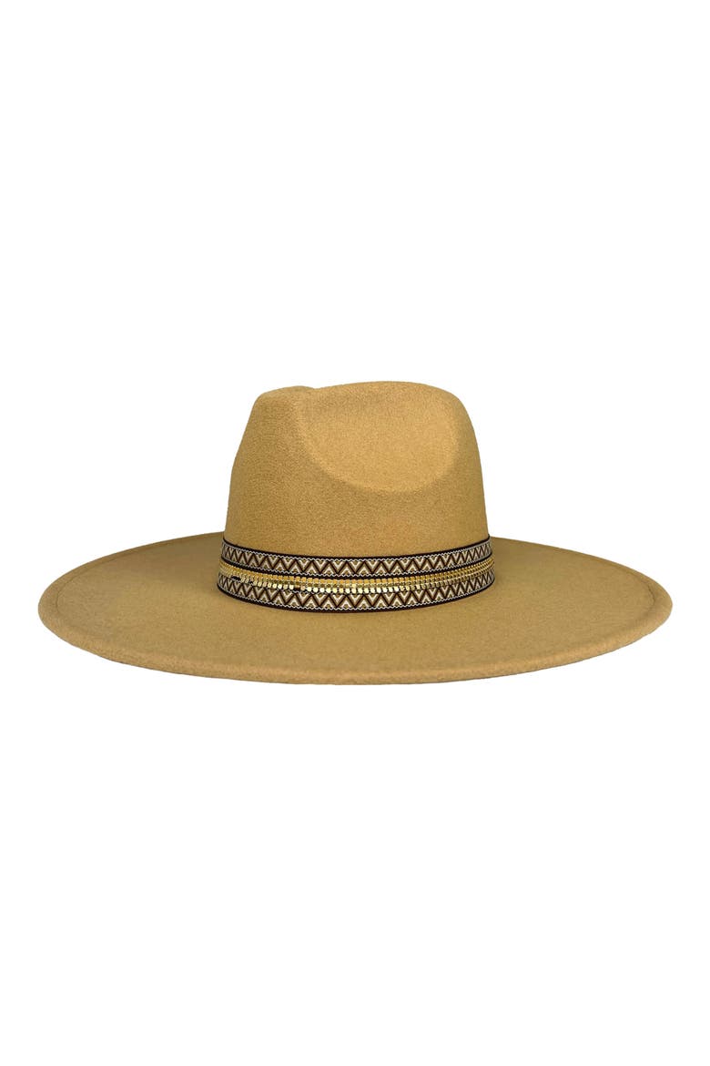 Wide Brim Felt Panama Hat, Main, color, TAN
