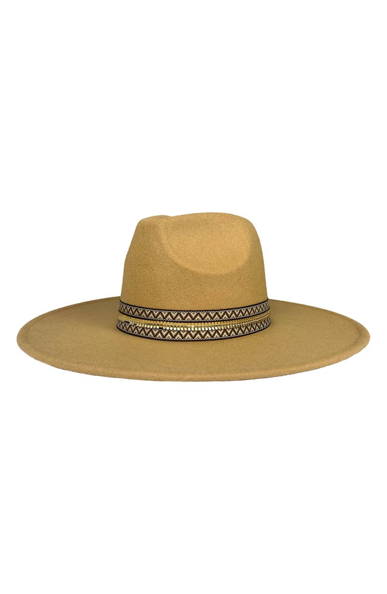 MARCUS ADLER Wide Brim Felt Panama Hat, Main, color, Tan