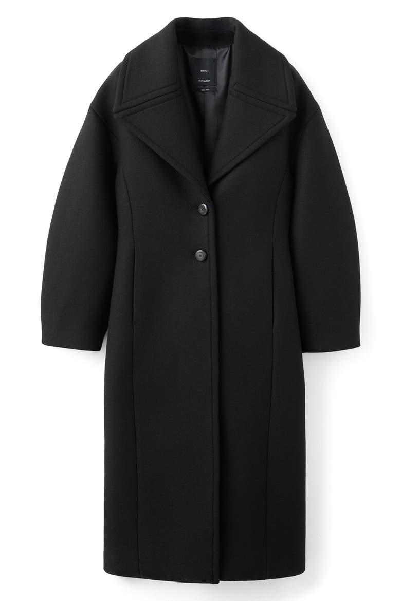 Wool Coat, Alternate, color, BLACK