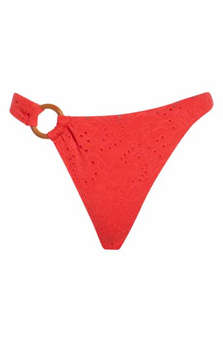 Moderate Coverage Eyelet Bikini Bottoms