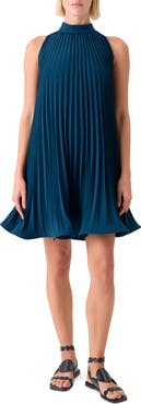 Akris punto Pleated Crepe Trapeze Dress