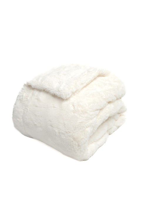 Carmel Cuddle Faux Fur Throw Blanket