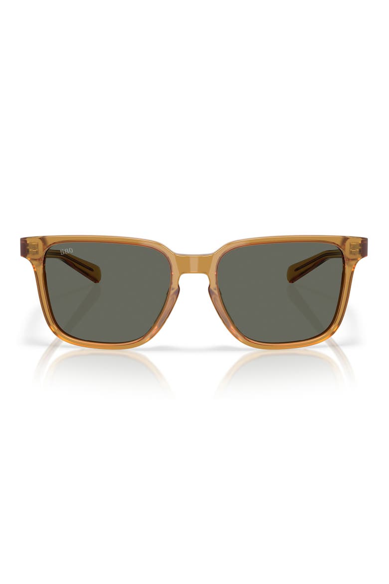 Kailano 53mm Polarized Square Sunglasses, Main, color, SUN RAY / GRAY 580G