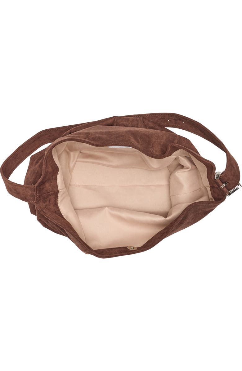 Madden Girl Faux Suede Shoulder Bag, Alternate, color, Brown