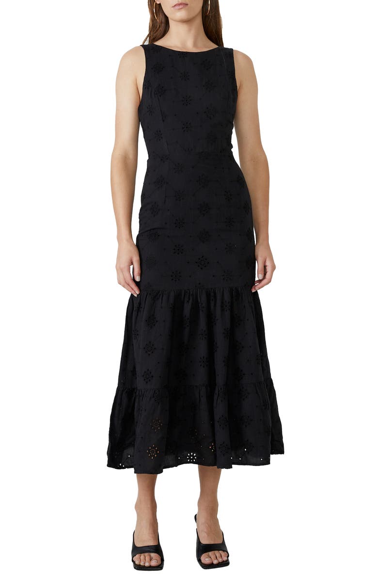 Bardot Reign Eyelet Maxi Dress, Main, color, 