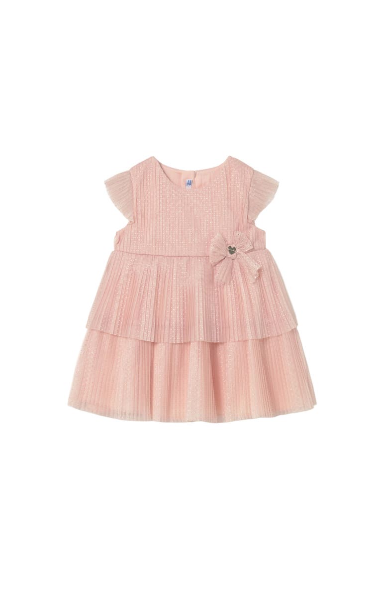 Mayoral Dress With Glitter Bow, Main, color, Pink