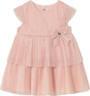 Mayoral Dress With Glitter Bow