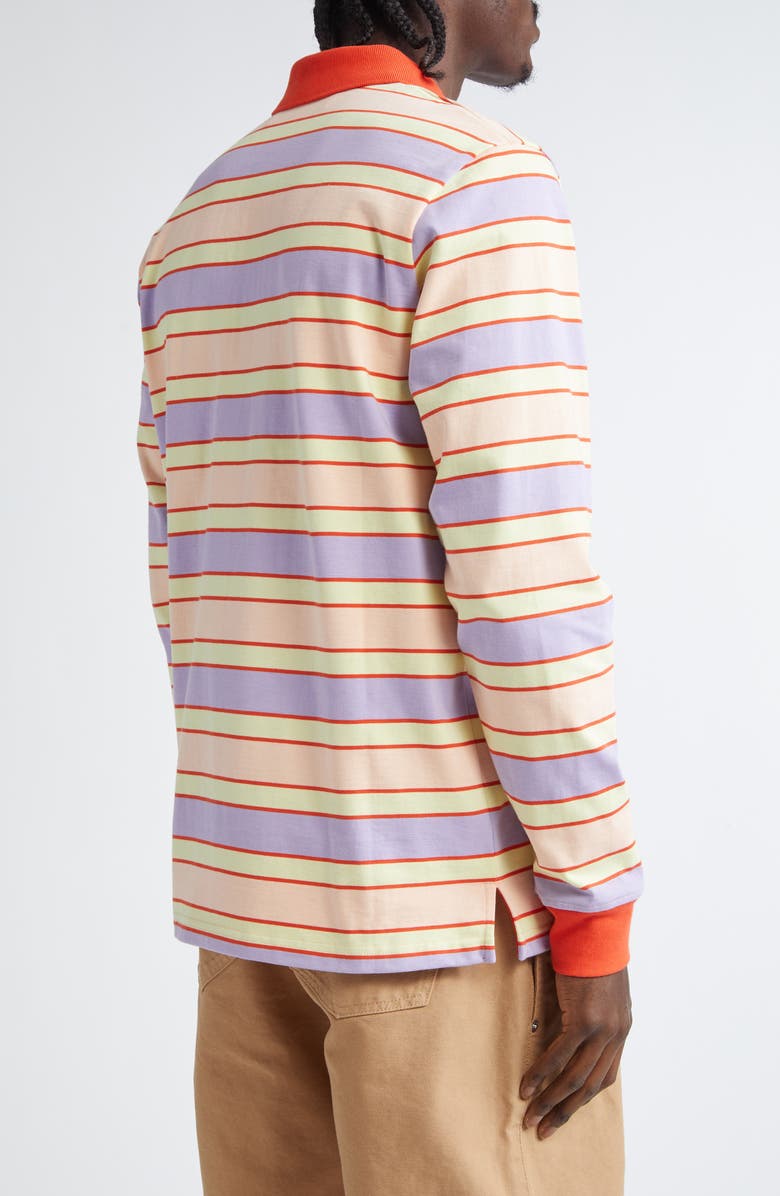 JW Anderson Stripe Contrast Trim Cotton Polo, Alternate, color, 