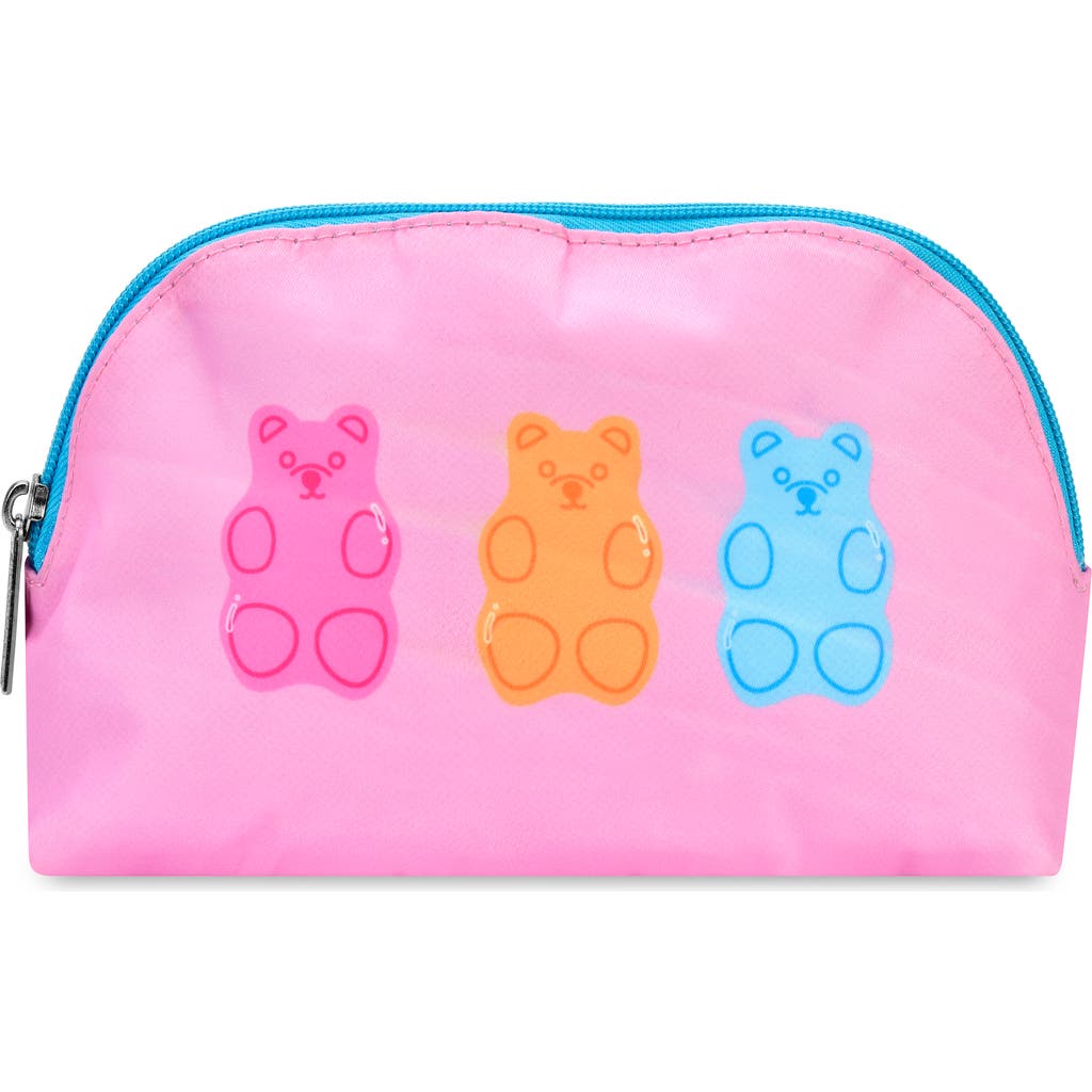Iscream Kids' Jelly Bears Oval Cosmetic Bag In Pink