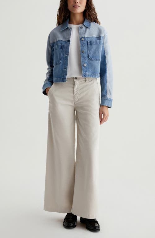 Ag Caden Twill Wide Leg Pants In Pumice