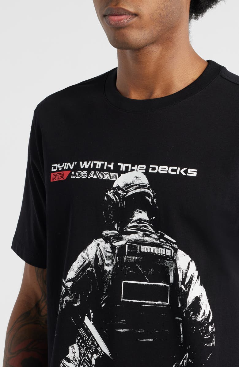 RtA Liam Black Deck Graphic T-Shirt, Alternate, color, Black Deck