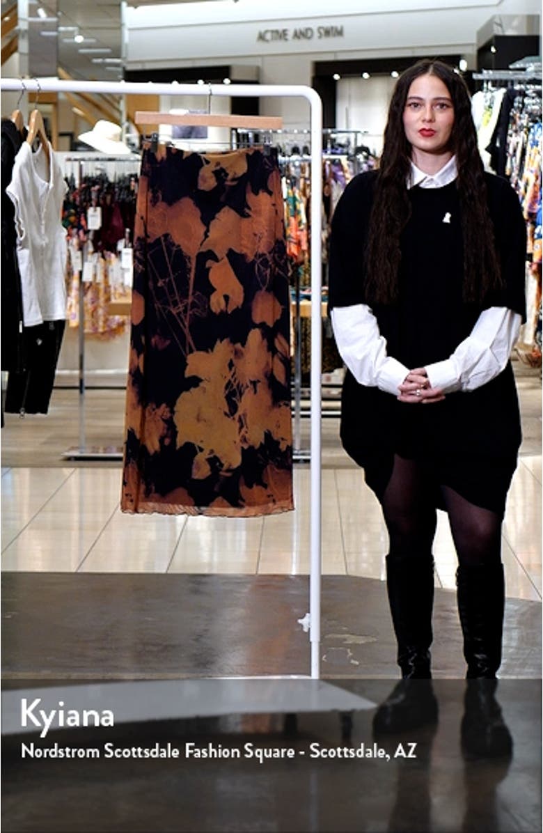 Floral Mesh Maxi Skirt, sales video thumbnail