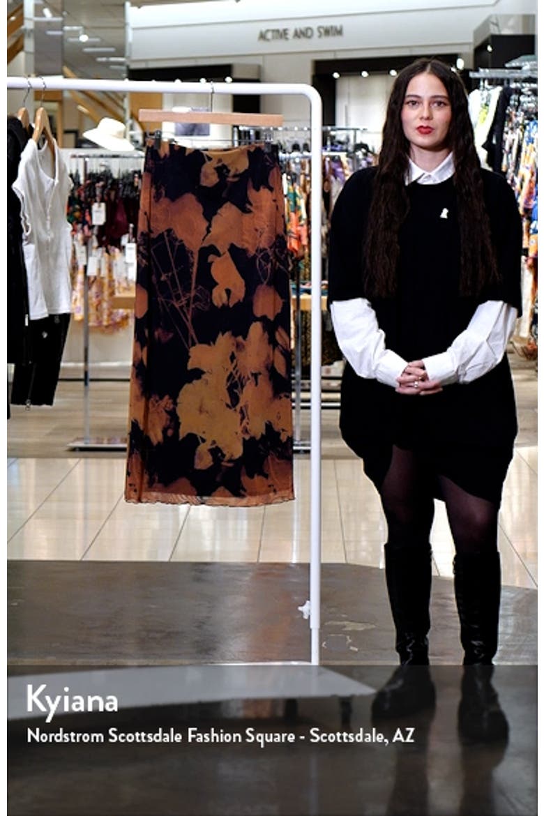 Floral Mesh Maxi Skirt video