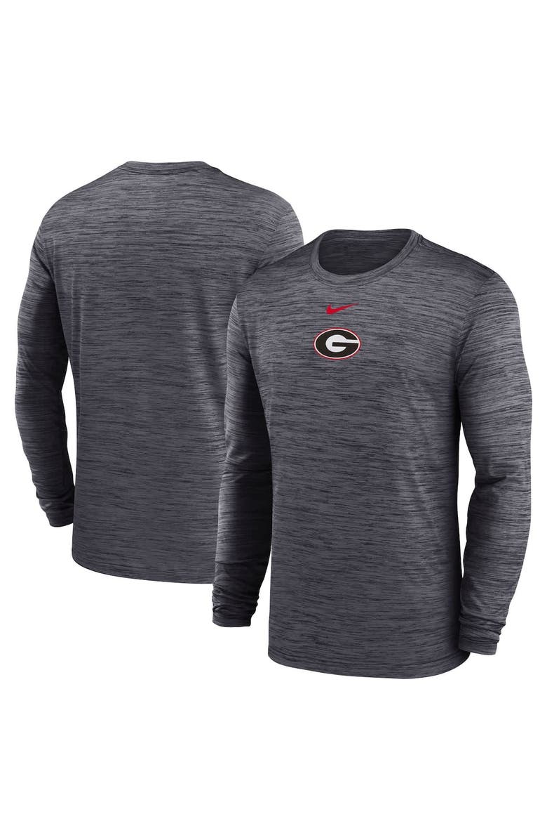 Nike Men's Nike Black Georgia Bulldogs 2025 Sideline Velocity Performance Long Sleeve T-Shirt, Alternate, color, Black