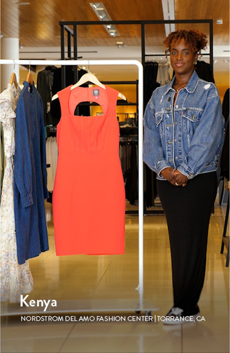 Signature Stretch Crepe Body-Con Dress, sales video thumbnail